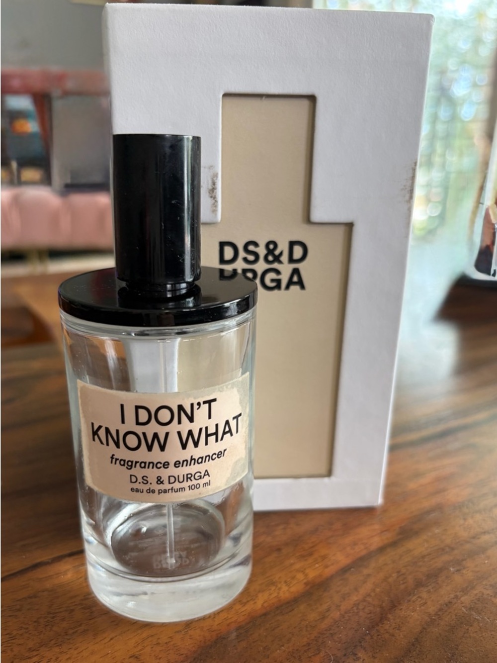 DS & Durga 'I Don't Know What' Fragrance Enhancer - 100 ml Empty Bottle and Box